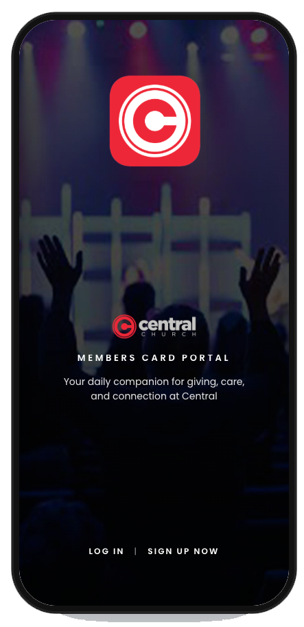 Central Church Members Card Portal on iPhone